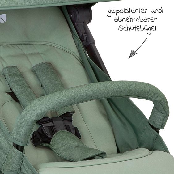 joie 2in1 travel buggy set Pact only 6 kg - incl. infant car seat i-Snug 2, carrycot, adapter, raincover & insect screen - Laurel