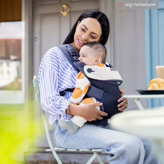 joie 3in1 Marsupio per neonati Savvy Lite Air per neonati da 3,5 kg a 14 kg con 3 posizioni di trasporto e tessuto a rete - Jet