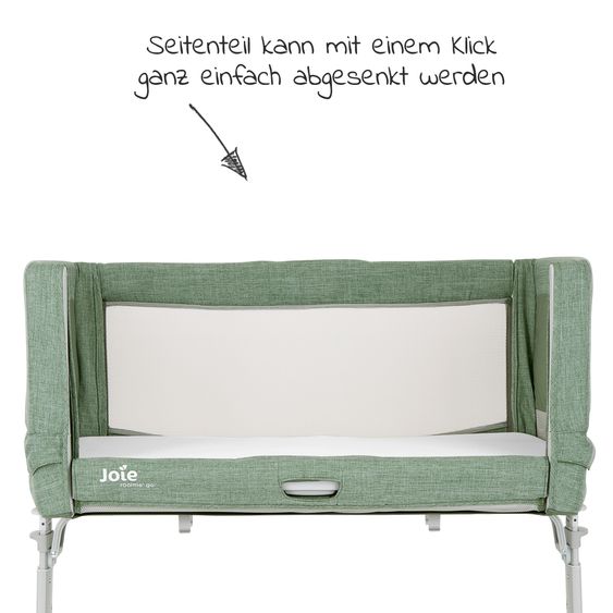 joie 3in1 co-sleeper, travel cot and bassinet Roomie Go usable from birth -9 kg incl. mattress, carrycot & harness system - Laurel