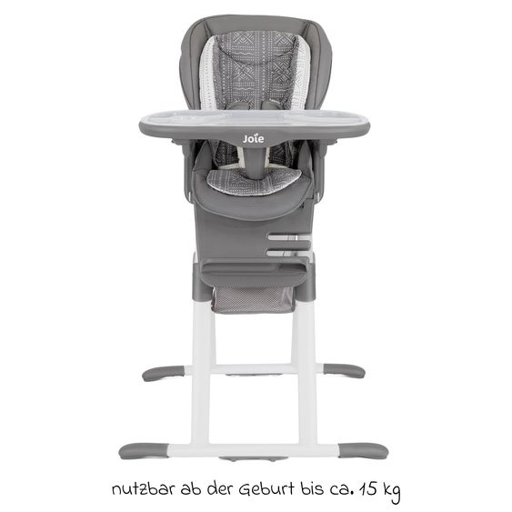 joie 3in1 highchair Mimzy Spin 3in1 usable from birth with 360° swivel seat, flat reclining position, tray and snack tray - Tile