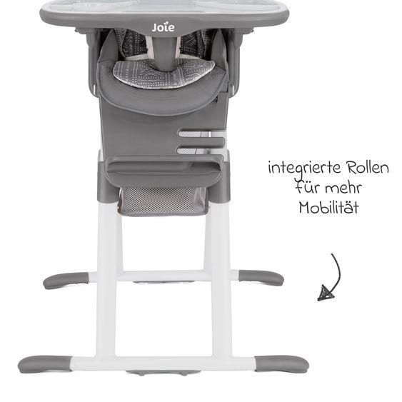 joie 3in1 highchair Mimzy Spin 3in1 usable from birth with 360° swivel seat, flat reclining position, tray and snack tray - Tile