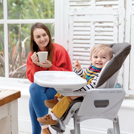 joie 3in1 highchair Mimzy Spin 3in1 usable from birth with 360° swivel seat, flat reclining position, tray and snack tray - Tile