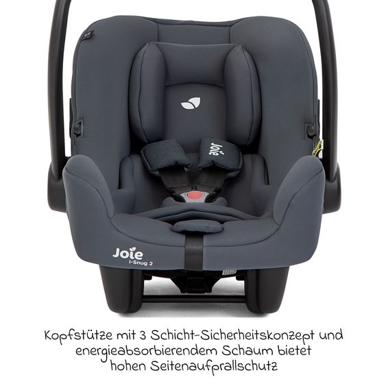 joie 3in1 Kombi-Kinderwagen-Set Chrome DLX bis 22 kg belastbar mit umsetzbarer Sitzeinheit, Teleskopschieber, Babywanne, Babyschale i-Snug 2, Adapter, Kniedecke & Regenschutz - Moonlight