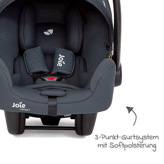 joie 3in1 Kombi-Kinderwagen-Set Chrome DLX bis 22 kg belastbar mit umsetzbarer Sitzeinheit, Teleskopschieber, Babywanne, Babyschale i-Snug 2, Adapter, Kniedecke & Regenschutz - Moonlight