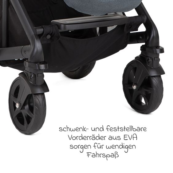 joie 3in1 Kombi-Kinderwagen-Set Chrome DLX bis 22 kg belastbar mit umsetzbarer Sitzeinheit, Teleskopschieber, Babywanne, Babyschale i-Snug 2, Adapter, Kniedecke & Regenschutz - Moonlight