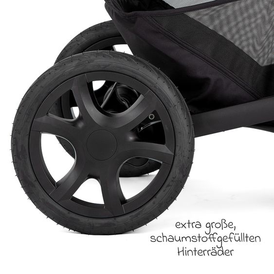 joie 3in1 Kombi-Kinderwagen-Set Chrome DLX bis 22 kg belastbar mit umsetzbarer Sitzeinheit, Teleskopschieber, Babywanne, Babyschale i-Snug 2, Adapter, Kniedecke & Regenschutz - Moonlight