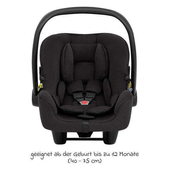 joie 3in1 Kombi-Kinderwagen-Set Litetrax bis 22 kg belastbar mit Schieber-Ablagefach, Babyschale SnugLite, Babywanne Ramble XL, Adapter & Zubehörpaket - Pebble