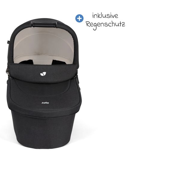 joie 3in1 Kombi-Kinderwagen-Set Litetrax bis 22 kg belastbar mit Schieber-Ablagefach, Babyschale SnugLite, Babywanne Ramble XL, Adapter & Zubehörpaket - Shale