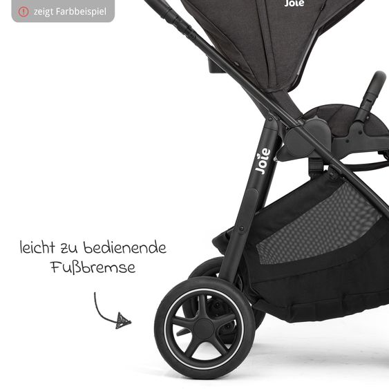 joie 3in1 Kombi-Kinderwagen-Set Versatrax bis 22 kg belastbar mit Babywanne Ramble XL, Babyschale i-Gemm 3, Adapter & Zubehörpaket - Pebble