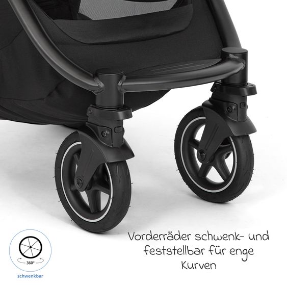 joie 3in1 Kombi-Kinderwagen-Set Versatrax bis 22 kg belastbar mit Babywanne Ramble XL, Babyschale i-Gemm 3, Adapter & Zubehörpaket - Shale
