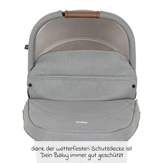 joie 3in1 Kombi-Kinderwagen-Set Versatrax bis 22 kg belastbar mit Babywanne Ramble XL & Babyschale i-Gemm 3 - Pebble