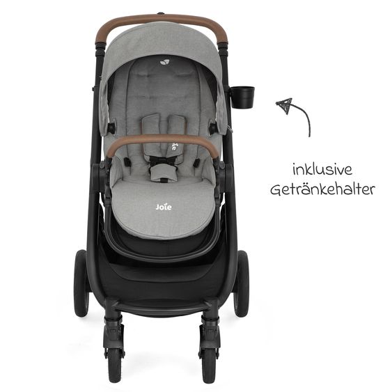 joie 3in1 Kombi-Kinderwagen-Set Versatrax bis 22 kg belastbar mit Babywanne Ramble XL & Babyschale i-Gemm 3 - Pebble