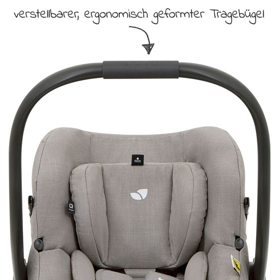 joie 3in1 Kombi-Kinderwagen-Set Versatrax bis 22 kg belastbar mit Babywanne Ramble XL & Babyschale i-Gemm 3 - Shale