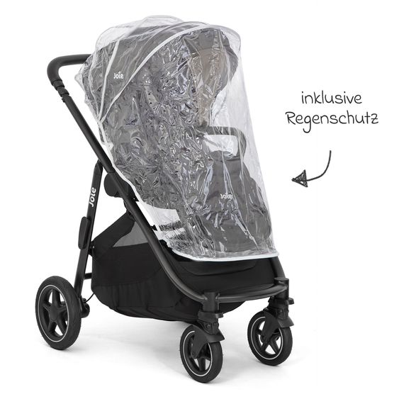 joie 3in1 Kombi-Kinderwagen-Set Versatrax bis 22 kg belastbar mit Babywanne Ramble XL & Babyschale i-Gemm 3 - Shale