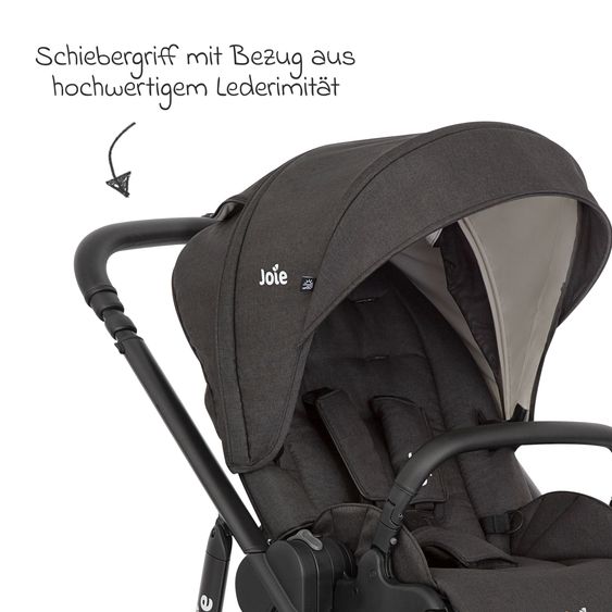 joie 3in1 Kombi-Kinderwagen-Set Versatrax bis 22 kg belastbar mit Babywanne Ramble XL & Babyschale i-Gemm 3 - Shale