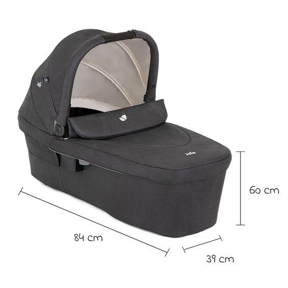 joie 3in1 Kombi-Kinderwagen-Set Versatrax bis 22 kg belastbar mit Babywanne Ramble XL & Babyschale i-Gemm 3 - Shale