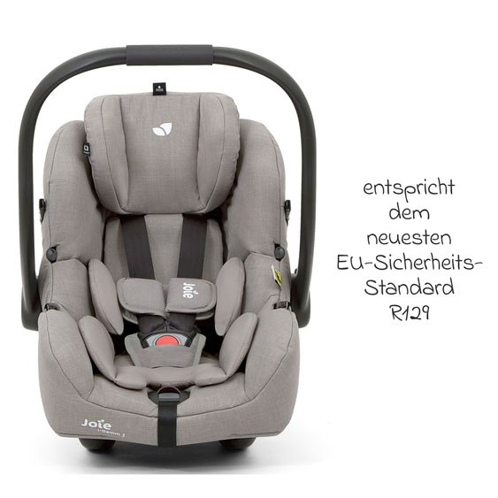 joie 3in1 Kombi-Kinderwagen-Set Versatrax bis 22 kg belastbar mit Babywanne Ramble XL & Babyschale i-Gemm 3 - Shale