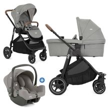 3in1 Kombi-Kinderwagen-Set Versatrax bis 22 kg belastbar mit Babywanne Ramble XL & Babyschale i-Snug 2 - Pebble