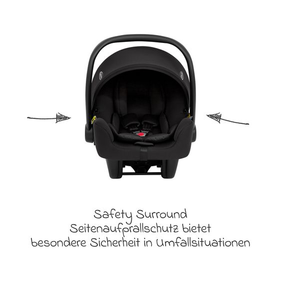 joie Set De Poussette Combinée 3in1 Versatrax Jusqu’à 22 Kg Chargeable avec Nacelle Ramble XL, Siège Auto Bébé SnugLite, Adaptateur & Pack D’Accessoires - Noix De Cajou