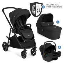 3in1 Combi Stroller Set Versatrax up to 22 kg load capacity with Ramble XL carrycot, SnugLite infant car seat, adapter & accessory package - Raven