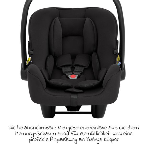 joie Set De Poussette Combinée 3in1 Versatrax Jusqu’à 22 Kg Chargeable avec Nacelle Ramble XL, Siège Auto Bébé SnugLite, Adaptateur & Pack D’Accessoires - Raven