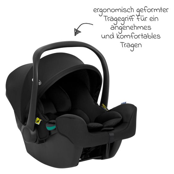 joie Set De Poussette Combinée 3in1 Versatrax Jusqu’à 22 Kg Chargeable avec Nacelle Ramble XL, Siège Auto Bébé SnugLite, Adaptateur & Pack D’Accessoires - Raven