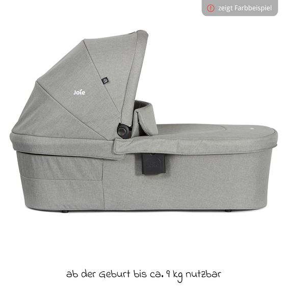 joie Set De Poussette Combinée 3in1 Versatrax Jusqu’à 22 Kg Chargeable avec Nacelle Ramble XL, Siège Auto Bébé SnugLite, Adaptateur & Pack D’Accessoires - Raven