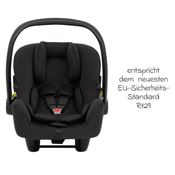joie Set De Poussette Combinée 3in1 Versatrax Jusqu’à 22 Kg Chargeable avec Nacelle Ramble XL, Siège Auto Bébé SnugLite, Adaptateur & Pack D’Accessoires - Raven