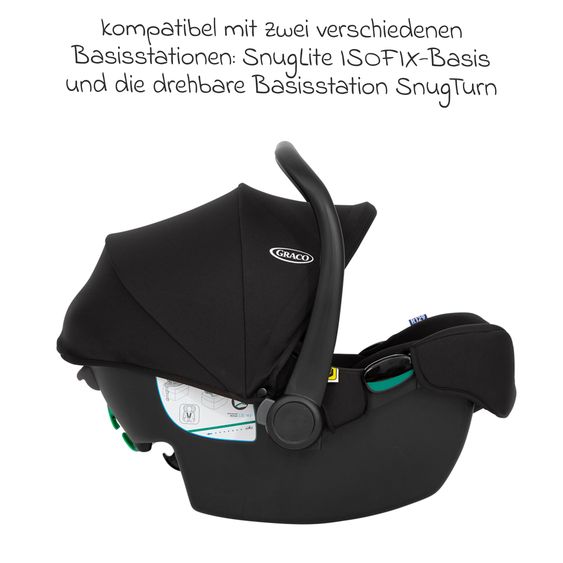 joie Set De Poussette Combinée 3in1 Versatrax Jusqu’à 22 Kg Chargeable avec Nacelle Ramble XL, Siège Auto Bébé SnugLite, Adaptateur & Pack D’Accessoires - Raven