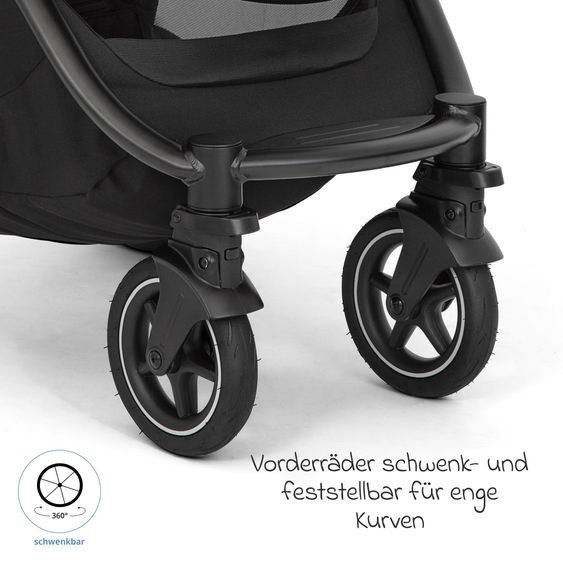 joie 3in1 Kombi-Kinderwagen-Set Versatrax bis 22 kg belastbar mit Babywanne Ramble XL, Babyschale SnugLite, Adapter & Zubehörpaket - Shale