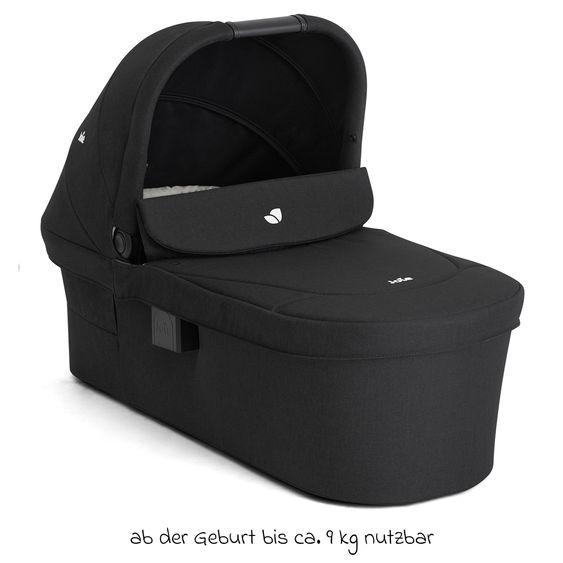 joie Set Passeggino 3in1 Kombi Versatrax fino a 22 kg con Navicella Ramble XL, Seggiolino auto per neonati Tulip & Adapter - Raven