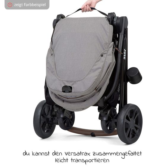 joie 3in1 Kombi-Kinderwagen-Set Versatrax bis 22 kg belastbar - umsetzbare Sitzeinheit, Babywanne Ramble XL, Babyschale i-Snug 2 & Adapter - Cycle Collection - Shell Gray