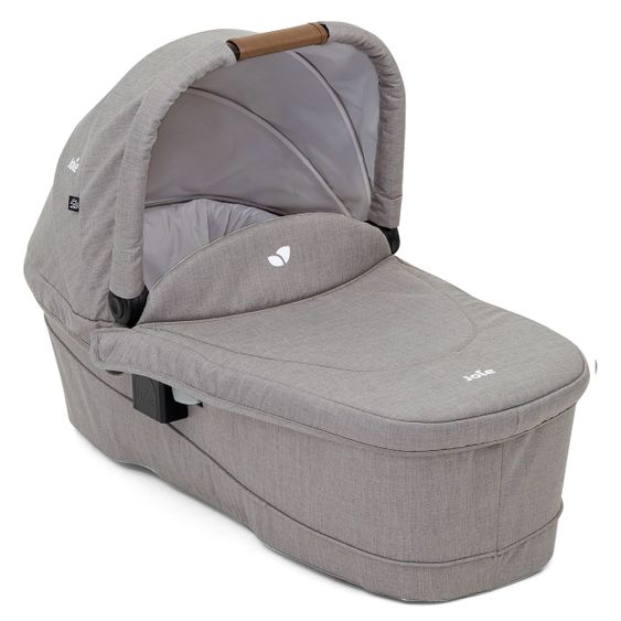 joie 3in1 Kombi-Kinderwagen-Set Versatrax E mit Babyschale, Babywanne, Getränkehalter, Adapter & Regenschutz - Gray Flannel