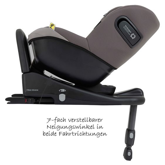joie 3in1 Reboarder-Set i-Venture Dark Pewter & i-Snug Gray Flannel & Isofix-Basis Advance & Sommerbezug & Polsterschutz