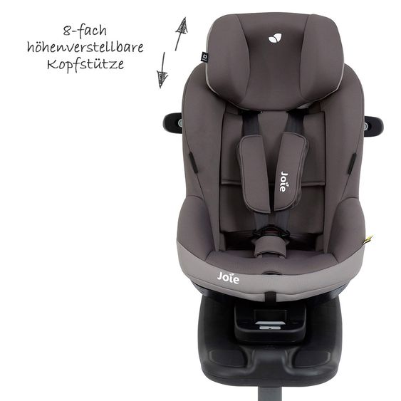 joie 3in1 Reboarder-Set i-Venture Dark Pewter & i-Snug Gray Flannel & Isofix-Basis Advance & Sommerbezug & Polsterschutz