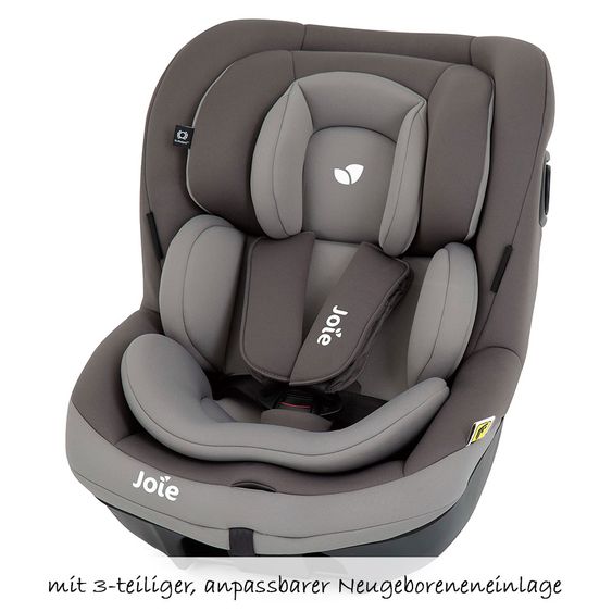 joie 3in1 Reboarder-Set i-Venture Dark Pewter & i-Snug Gray Flannel & Isofix-Basis Advance & Sommerbezug & Polsterschutz