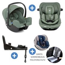 3in1 Reboarder-Set i-Venture Laurel & i-Snug Laurel & Isofix-Basis Advance & Sommerbezug & Polsterschutz