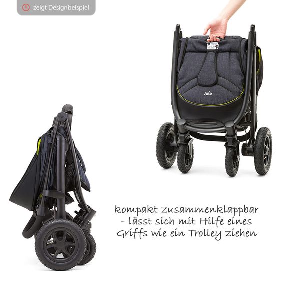 joie 4 in 1 Kinderwagen-Set Litetrax 4 Air & Babywanne & Babyschale & Isofix i-Base & Regenschutz & Adapter - Chromium
