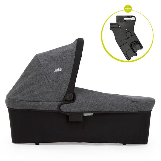 joie 4 in 1 Kinderwagen-Set Litetrax 4 Air & Babywanne & Babyschale & Isofix i-Base & Regenschutz & Adapter - Chromium