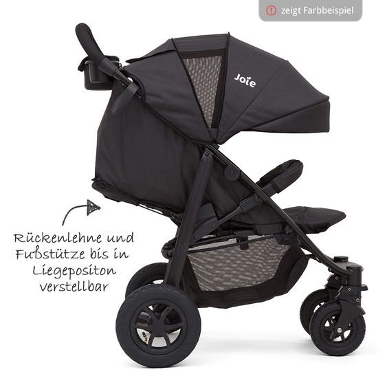 joie 4 in 1 Kinderwagen-Set Litetrax 4 Air & Babywanne & Babyschale & Isofix i-Base & Regenschutz & Adapter - Chromium