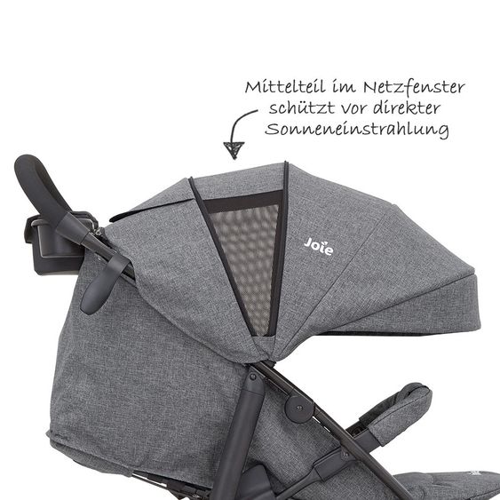 joie 4 in 1 Kinderwagen-Set Litetrax 4 & Babywanne & Babyschale & Isofix i-Base & Regenschutz & Adapter - Chromium