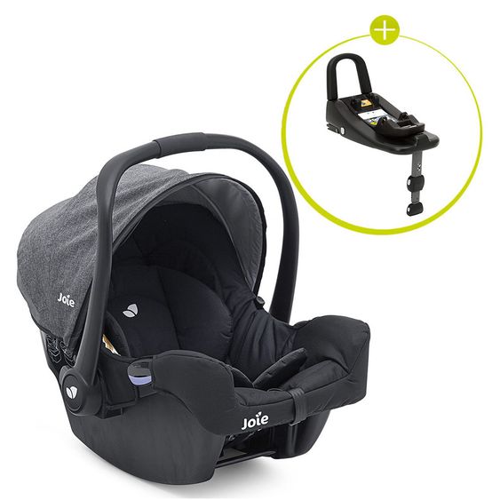 joie 4 in 1 Kinderwagen-Set Litetrax 4 & Babywanne & Babyschale & Isofix i-Base & Regenschutz & Adapter - Chromium