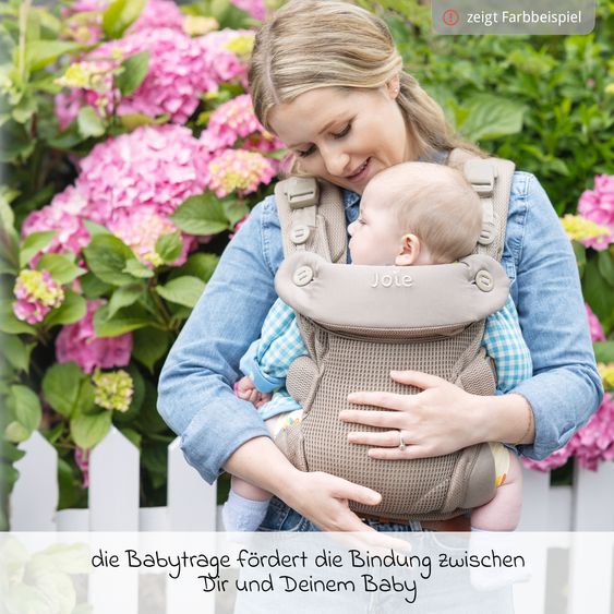 joie Marsupio 4in1 Savvy Air per neonati da 3,5 kg a 16 kg utilizzabile con 4 posizioni di trasporto e tessuto mesh - Cinder