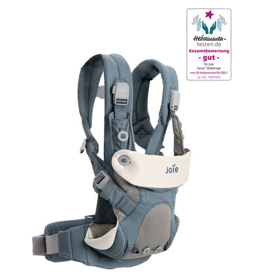 joie 4in1 Babytrage Savvy für Neugeborene ab 3,5 kg bis 16 kg einsetzbar mit 4 Tragepositionen inkl. Zubehör - Marina