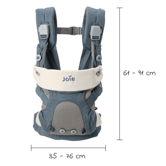 joie 4in1 Babytrage Savvy für Neugeborene ab 3,5 kg bis 16 kg einsetzbar mit 4 Tragepositionen inkl. Zubehör - Marina