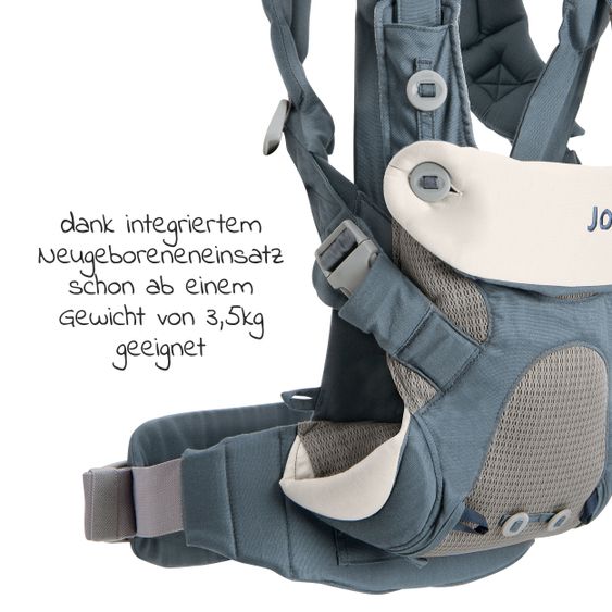 joie 4in1 Babytrage Savvy für Neugeborene ab 3,5 kg bis 16 kg einsetzbar mit 4 Tragepositionen inkl. Zubehör - Marina
