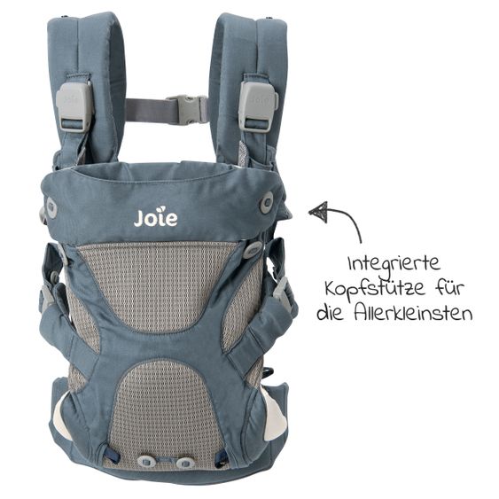 joie 4in1 Babytrage Savvy für Neugeborene ab 3,5 kg bis 16 kg einsetzbar mit 4 Tragepositionen inkl. Zubehör - Marina