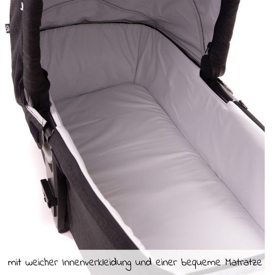 joie 4in1 Kombi-Kinderwagen-Set Chrome DLX mit Adapter, Babyschale, Babywanne, Isofix-Basis & XXL-Zubehörpaket - Pavement