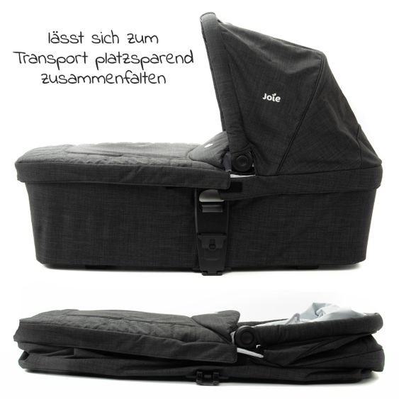 joie 4in1 Kombi-Kinderwagen-Set Chrome DLX mit Adapter, Babyschale, Babywanne, Isofix-Basis & XXL-Zubehörpaket - Pavement