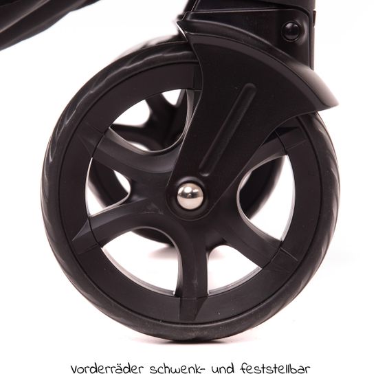joie 4in1 Kombi-Kinderwagen-Set Chrome DLX mit Adapter, Babyschale, Babywanne, Isofix-Basis & XXL-Zubehörpaket - Pavement